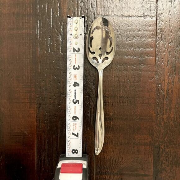 AMC Pierced Tablespoon Stainless Steel Fan Tip Satin Handle Japan Flatware - Picture 8 of 8